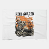 Toddler Fishing Halloween Geschirrtuch (Horizontal)