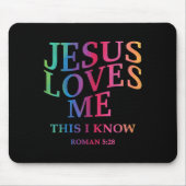 Toddler Girl Jesus Loves Me This I Know Christian Mousepad (Vorne)
