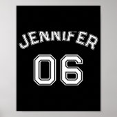 Toddler Girl Name Jersey Number Srts Nk Cotton Tod Poster (Vorne)