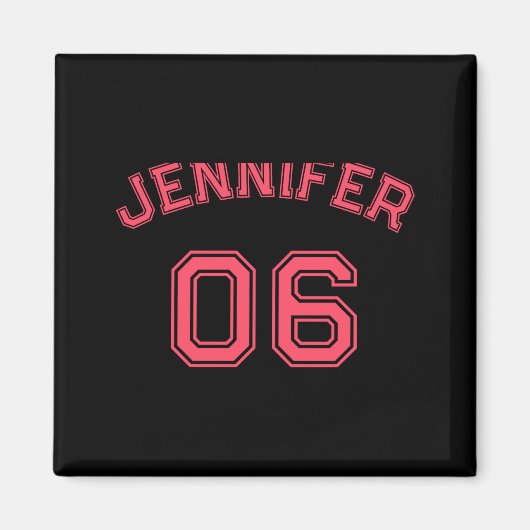 Toddler Girl Nk Name Jersey Number Srts Cotton Tod Magnet (Vorne)