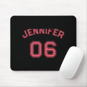 Toddler Girl Nk Name Jersey Number Srts Cotton Tod Mousepad (Mit Mouse)