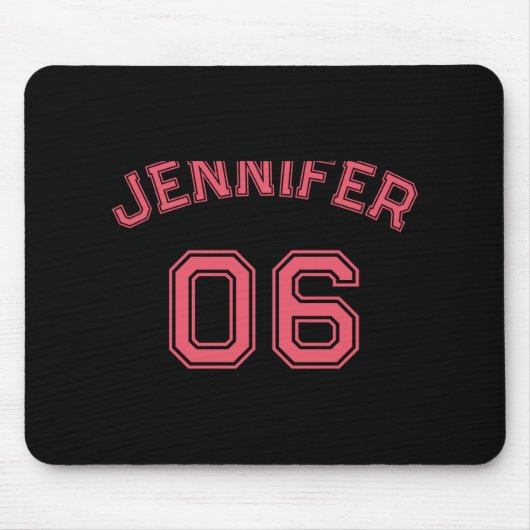 Toddler Girl Nk Name Jersey Number Srts Cotton Tod Mousepad (Vorne)