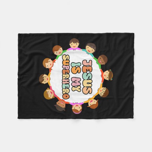 Toddler Girls Jesus Is My Superhero Christian Sist Fleecedecke