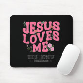Toddler Jesus Loves You I Nk Christian God Sister  Mousepad (Mit Mouse)