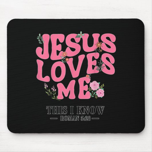 Toddler Jesus Loves You I Nk Christian God Sister  Mousepad (Vorne)