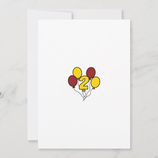 Toddler on the Bus Turns Two Kid's 2nd Birthday Einladung (Rückseite)