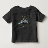 Toddler Spacecraft i3 atlas Gold Stars Black Kleinkind T-shirt (Vorderseite)
