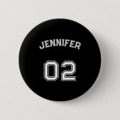 Toddler Teen Girl Name Jersey Number Nk Srts Button (Vorderseite)