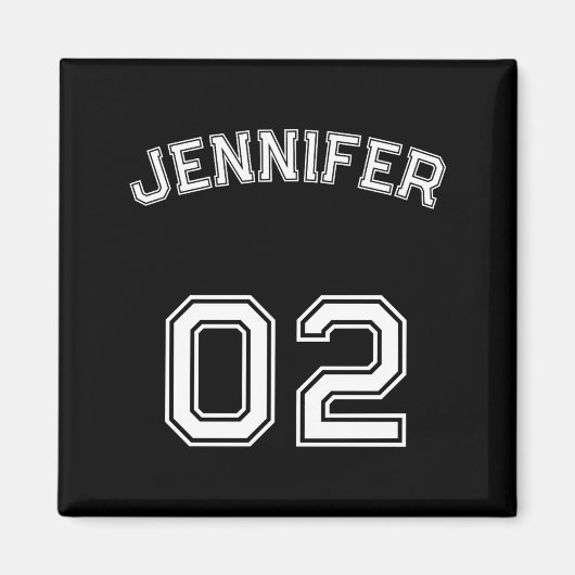 Toddler Teen Girl Name Jersey Number Nk Srts  Magnet (Vorne)