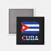 Toddler White Cuban La Cubanita Cuba Flag Hispanic Magnet (Vorderseite/Rückseite)