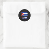 Toddler White Cuban La Cubanita Cuba Flag Hispanic Runder Aufkleber (Tasche)