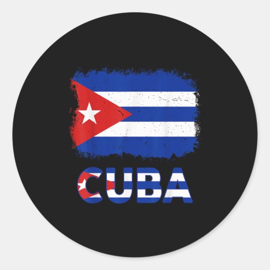 Toddler White Cuban La Cubanita Cuba Flag Hispanic Runder Aufkleber (Vorderseite)