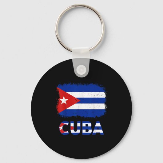 Toddler White Cuban La Cubanita Cuba Flag Hispanic Schlüsselanhänger (Vorderseite)