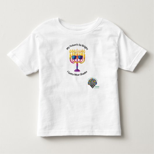 Toddlers' Hanukkah Shirt - "My future's so bright" (Vorderseite)