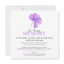 Todejahr lila Aquarellfarben Blume Foto