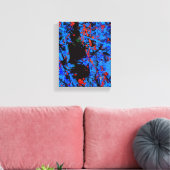 Todes Blau Rot Abstrakt Splatter Leinwanddruck (Insitu (Wohnzimmer))