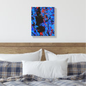 Todes Blau Rot Abstrakt Splatter Leinwanddruck (Insitu (Schlafzimmer))