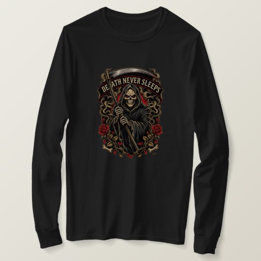 Todes Langarmshirt T-Shirt (Design vorne)