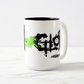 Todes-oder Ruhm-Tasse! Zweifarbige Tasse (VorderseiteRechts)