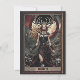 Todes-Tarot-Kunst Flache Dankeskkarte Dankeskarte