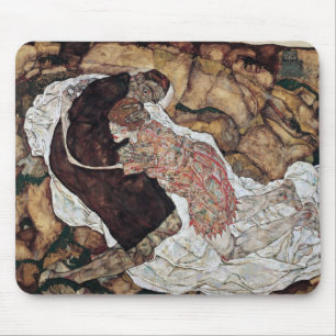 Todes und Mädchen Gemälde von Egon Schiele Mousepad