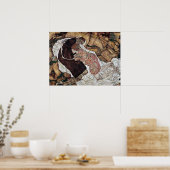 Todes und Mädchen Gemälde von Egon Schiele Poster (Küche)