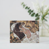 Todes und Mädchen Gemälde von Egon Schiele Postkarte (Stehend Vorderseite)
