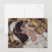 Todes und Mädchen Gemälde von Egon Schiele Postkarte (Vorne/Hinten)