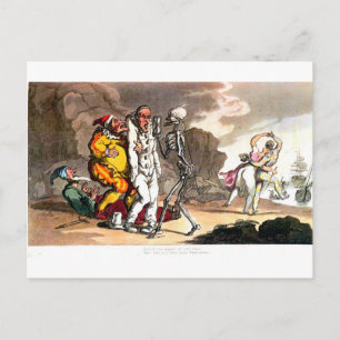 Todes- und Zirkus-Postkarte Postkarte