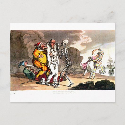 Todes- und Zirkus-Postkarte Postkarte (Vorderseite)