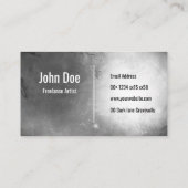 Todesangabe: gotischer Schädel Visitenkarte (Rückseite)