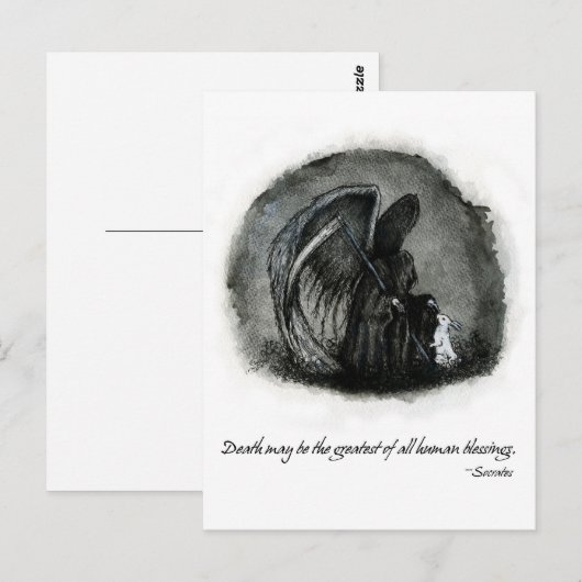 TODESANGEL POSTKARTE (Vorne/Hinten)