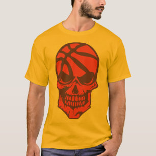 Todesbasketball Skull-Sportlogo 1205 T-Shirt