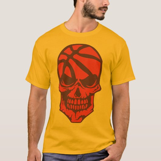 Todesbasketball Skull-Sportlogo 1205 T-Shirt (Vorderseite)