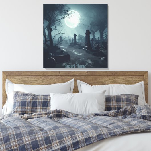 Todesdomäne: Ein unheimlicher Friedhof Leinwanddruck (Insitu (Schlafzimmer))