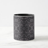 Todesdunkle abstrakte Aquarellkunst Schwarz Tasse (Zentrum)