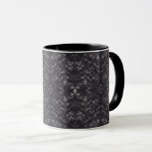 Todesdunkle abstrakte Aquarellkunst Schwarz Tasse (VorderseiteRechts)