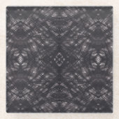 Todesdunkle Schwarze Abstrakte Aquarellkunst Glasuntersetzer (Vorderseite)