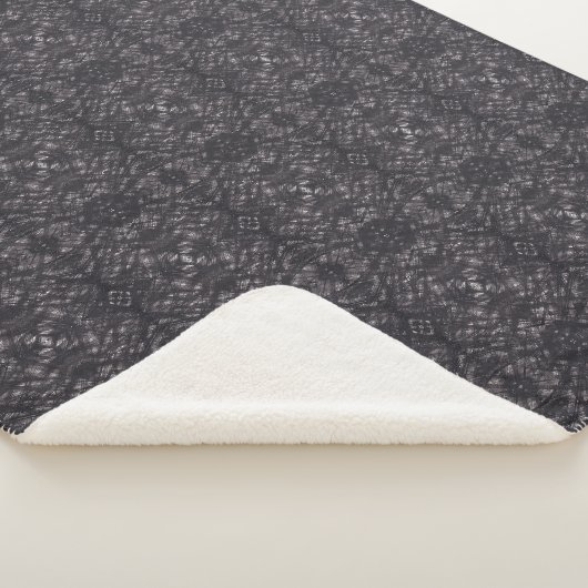 Todesdunkle Schwarze Abstrakte Aquarellkunst Sherpadecke (3/4)