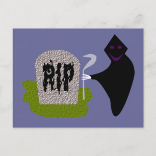 Todesfall auf dem Friedhof Halloween-Postkarte Postkarte