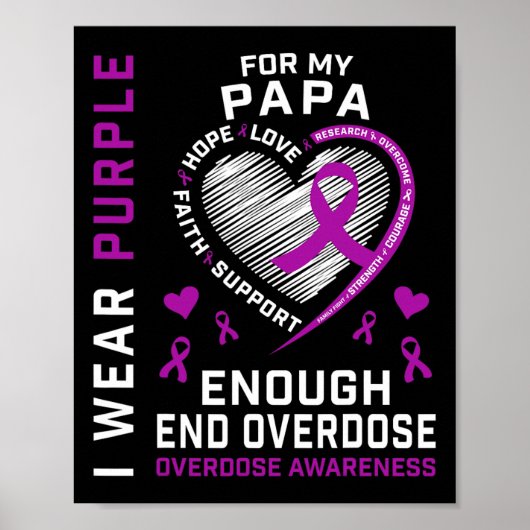 Todesfall durch Überdosis Awareness-Shirt genug Li Poster (Vorne)