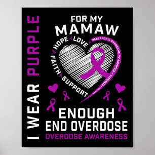 Todesfall durch Überdosis beenden Awareness-Shirt Poster