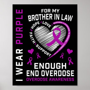 Todesfall durch Überdosis beenden Awareness-Shirt Poster