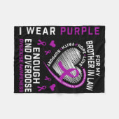 Todesfälle Durch Überdosen Beenden Awareness-Shirt Fleecedecke (Vorderseite (Horizontal))