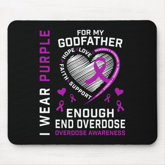 Todesfälle Durch Überdosen Beenden Awareness-Shirt Mousepad (Vorne)