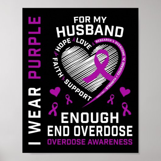 Todesfälle Durch Überdosen Beenden Awareness-Shirt Poster (Vorne)