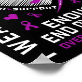 Todesfälle durch Überdosen beenden Awareness-Shirt Poster (Ecke)