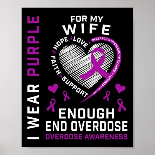 Todesfälle durch Überdosen beenden Awareness-Shirt Poster (Vorne)