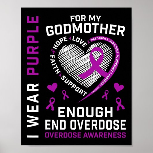 Todesfälle Durch Überdosen Beenden Awareness-Shirt Poster (Vorne)