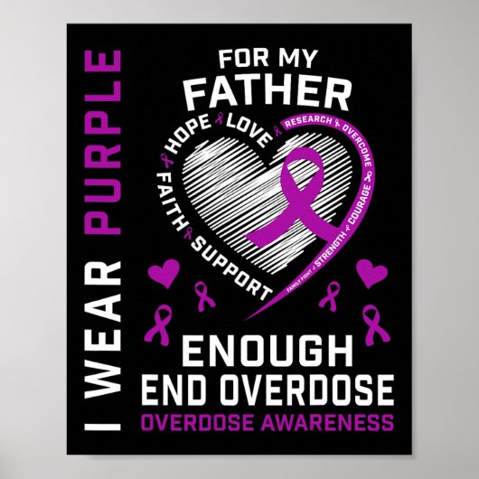 Todesfälle Durch Überdosen Beenden Awareness-Shirt Poster (Vorne)
